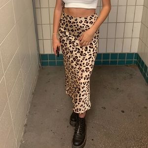 Forever 21 Cheeta Maxi Skirt